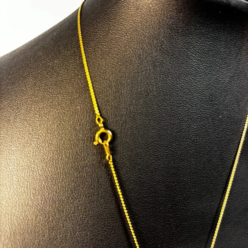 Pendant Necklace‎ Gold Tone Delicate Trumpet Charm Cute
